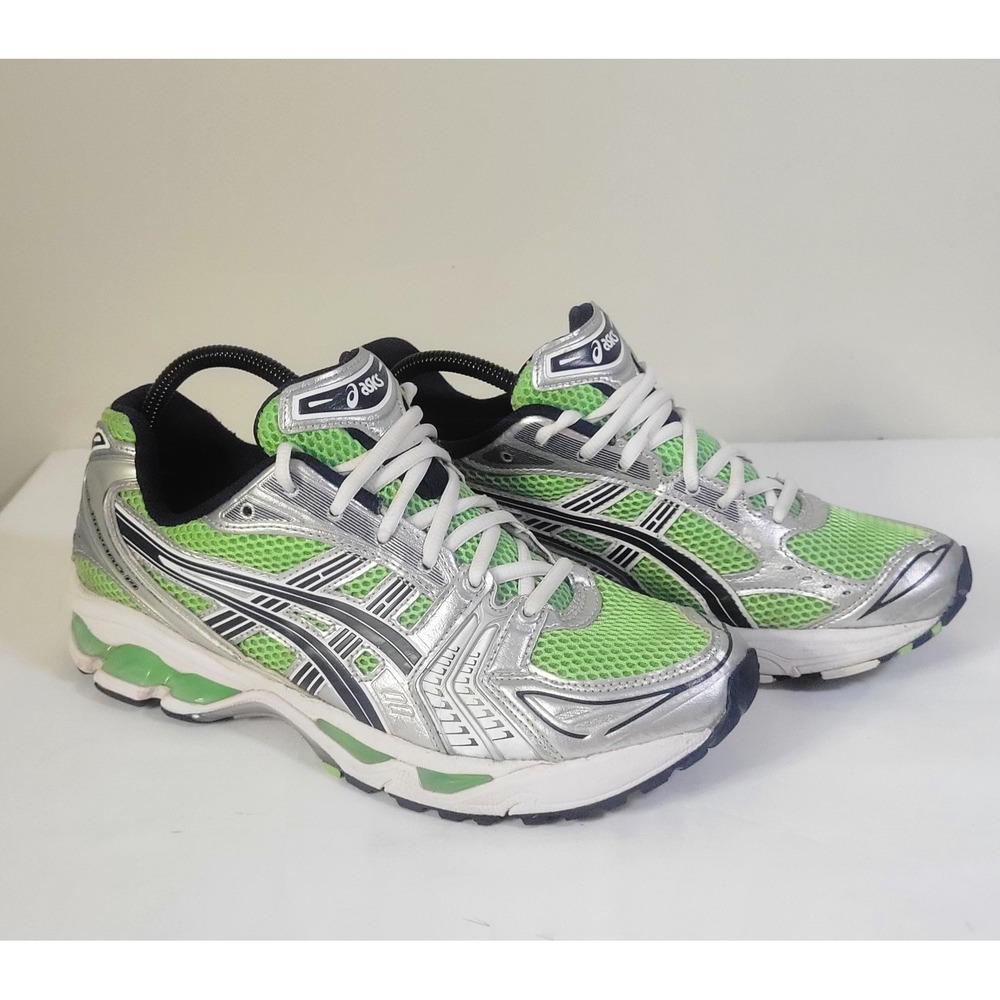 Asics Gel-Kayano 14 Womens Running Shoes Silver Bright Lime 1202A056 Size 10